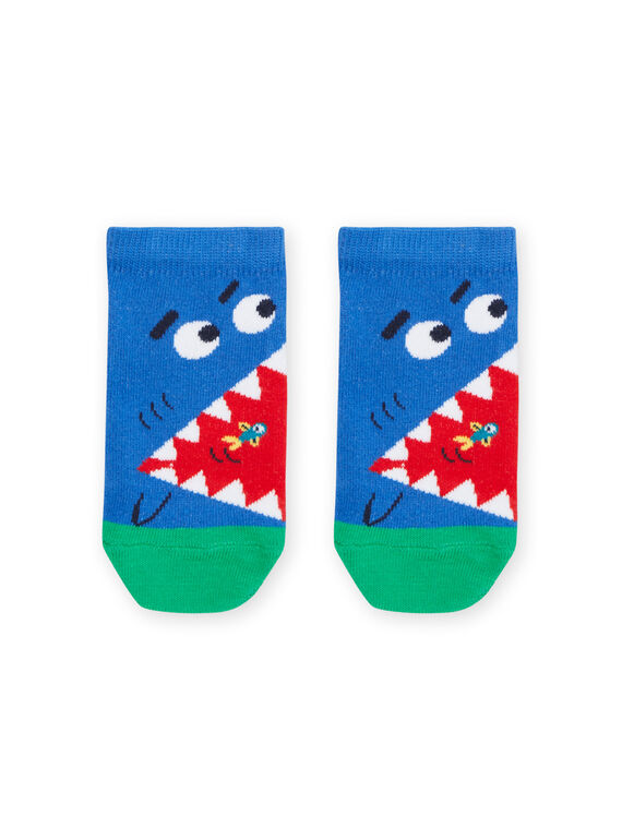 Blue socks with shark print RYOJOSOQ7 / 23SI0292SOQ208