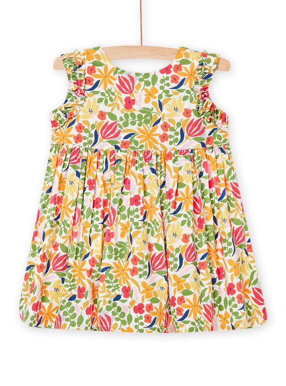 Baby girl floral print dress NIHOROB1 / 22SG09T3ROB000