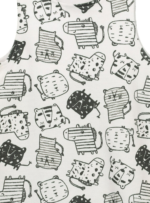 Unisex babies' printed short dungarees FOU2SAC / 19SF05J1SAC099