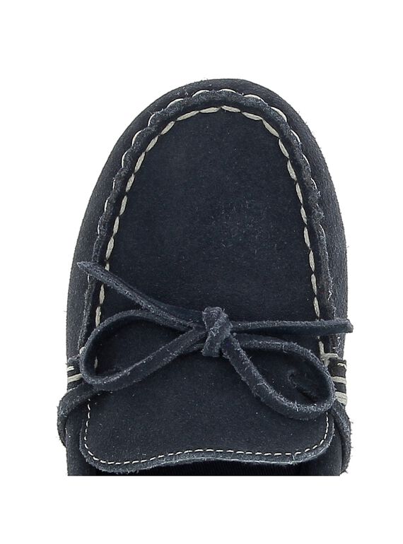 Boys' split leather moccasins CGBATMOC / 18SK36W4D4NC218