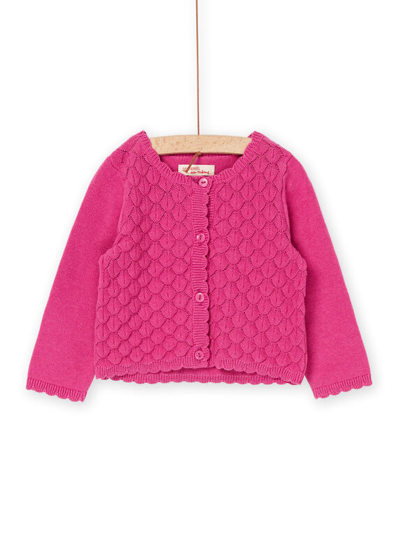Grenadine cardigan with fancy knit RIJUNCAR / 23SG09U1CARF507