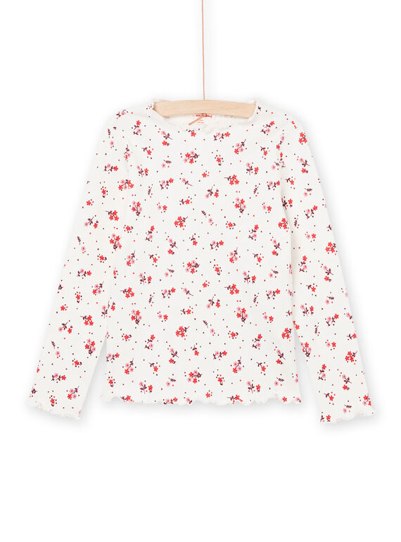 Long sleeve ecru RIB t-shirt PAJOUTEE4 / 22W901BDTML001