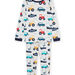 Gray pyjamas with tractors, cars, boats and submarine print