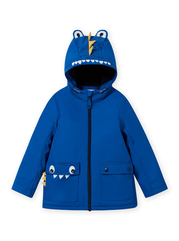 Blue raincoat with crocodile pattern for boys MOGROIMP2 / 21W90252D59217