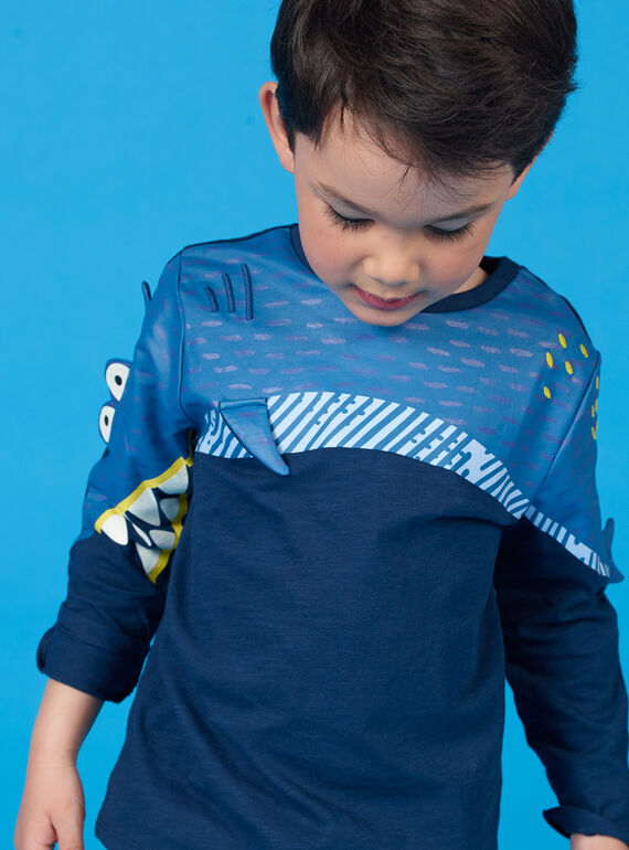 Blue shark animation T-shirt - Child Boy LONAUTEE2 / 21S902P1TML070
