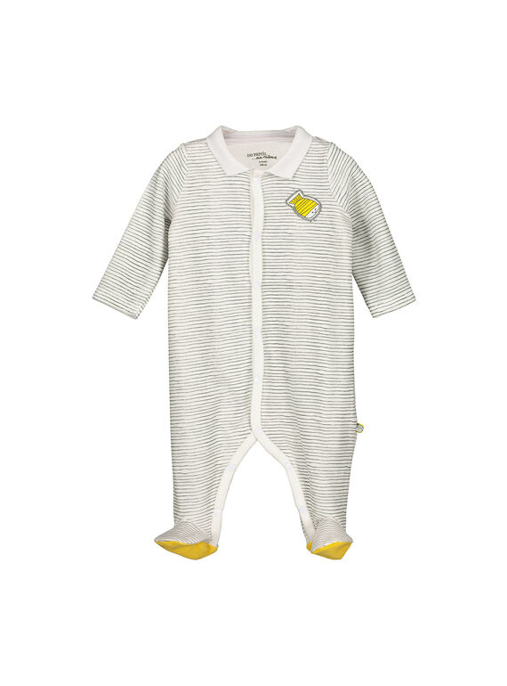 Unisex babies' velour sleepsuit FOU1GRE3 / 19SF0513GRE099