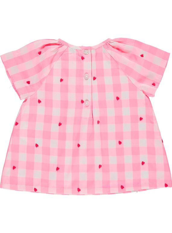 Baby girls' checked smock CIHOCHEM / 18SG09E1CHE099