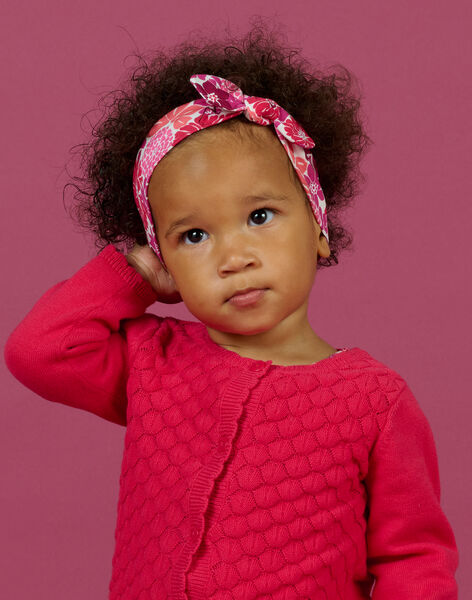 Baby girl peony pink cardigan NIFLACAR / 22SG09R1CARF510