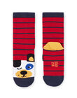 Baby boy's striped socks with dog print MYOMIXCHO / 21WI02J1SOQ505
