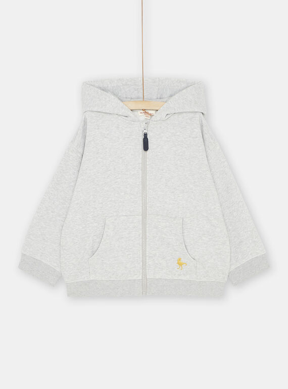 Boy's grey hooded jogging top SOJOJOH2 / 23W902B4JGHJ922