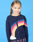 Navy blue and red vest for girls LAHACAR / 21S901X1CAR070