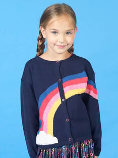 Navy blue and red vest for girls LAHACAR / 21S901X1CAR070