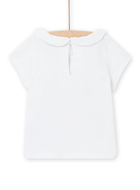 Baby Girl White T-Shirt NIHOBRA / 22SG09T1BRA000