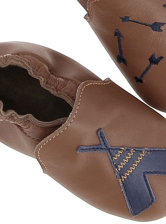 Baby boys' leather slippers DNGINDI / 18WK47W6D3S804