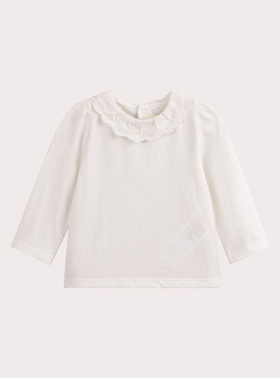 Off-white top for baby girls VIGABRA2 / 24WG0912BRA001