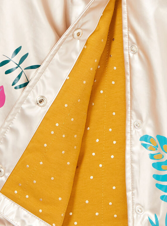 Golden raincoat with floral print LANAUIMPER / 21S901R2IMPK008