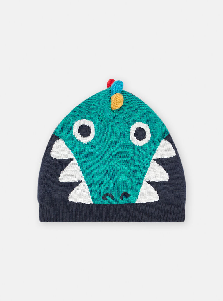 Blue beanie with crocodile animation SYOGROBON3 / 23WI0291BON705