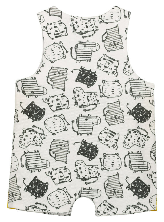 Unisex babies' printed short dungarees FOU2SAC / 19SF05J1SAC099