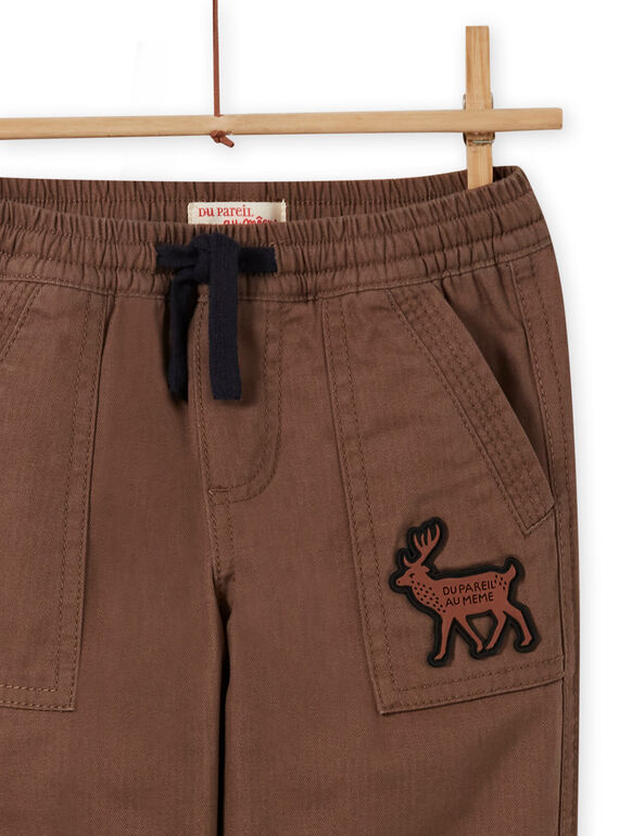 Boy's military print multi-pocket pants MOSAUPAN / 21W902P1PANI807