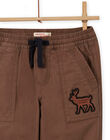 Boy's military print multi-pocket pants MOSAUPAN / 21W902P1PANI807
