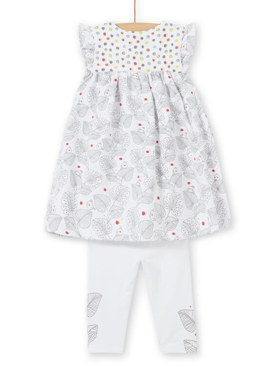Short sleeve dress and leggings set birth girl LOU1ENS1 / 21SF03H2ENS000