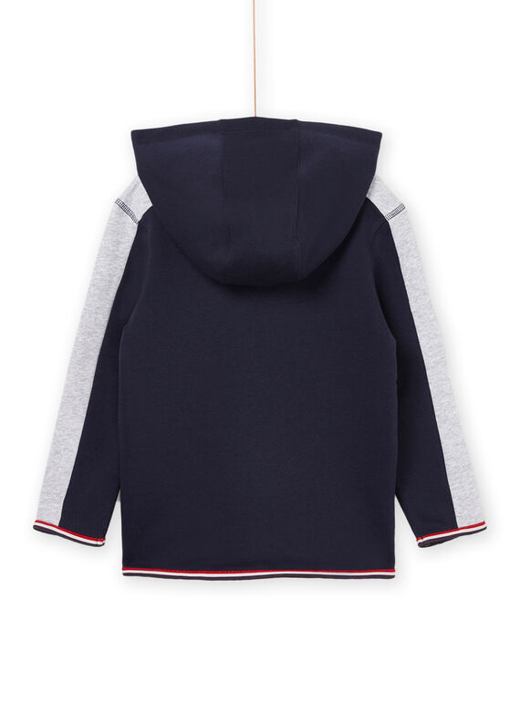 Blue and grey hooded jogging jacket POJOJOH1 / 22W902D3JGH705