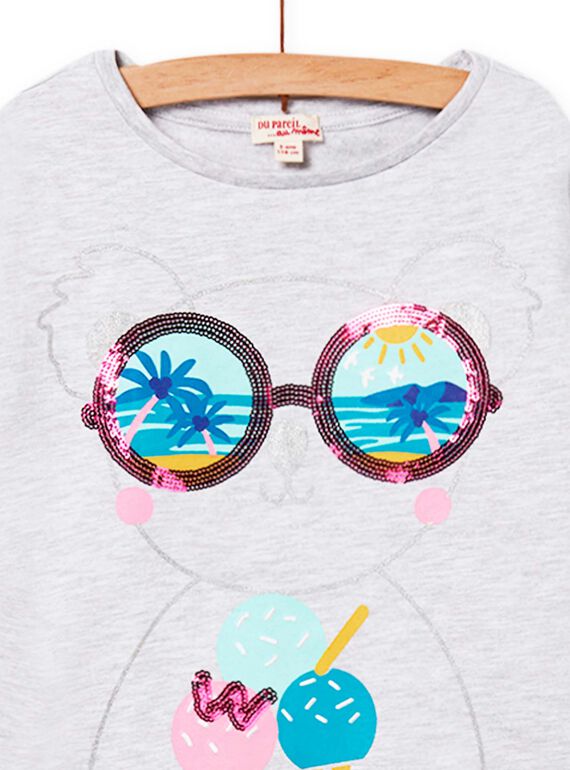 Grey pyjama set child girl NEFAPYJKOA / 22SH11G2PYJJ920