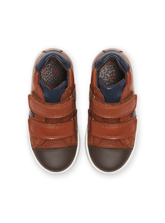 Camel leather sneakers child boy MOBASNEWTAN / 21XK3674D3F804