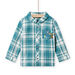 Baby Boy Duck Blue and White Checkered Shirt