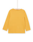 Yellow dinosaur t-shirt with long sleeves POJOTEE3 / 22W902B5TML106