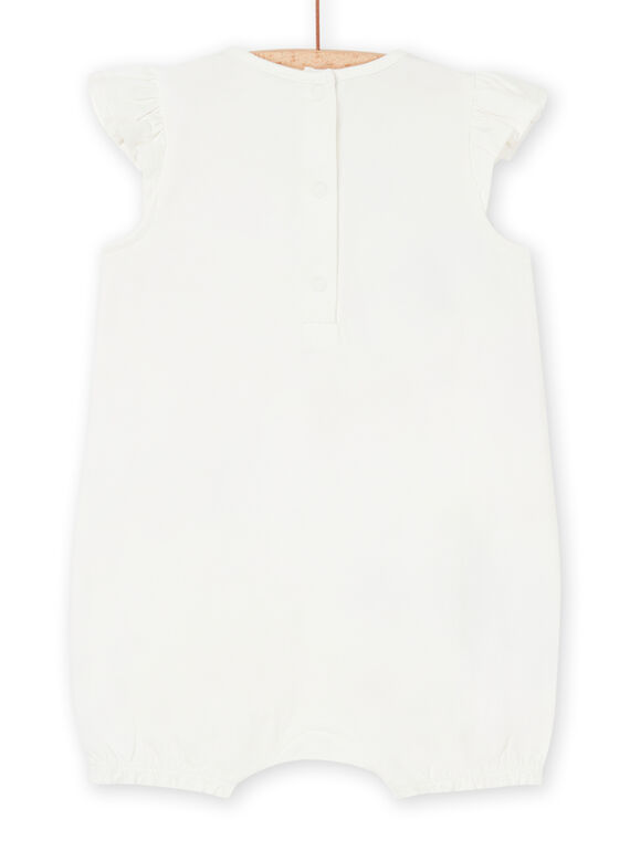 Short ecru romper with floral and animal print. REFIGREPER / 23SH13H6GRE001