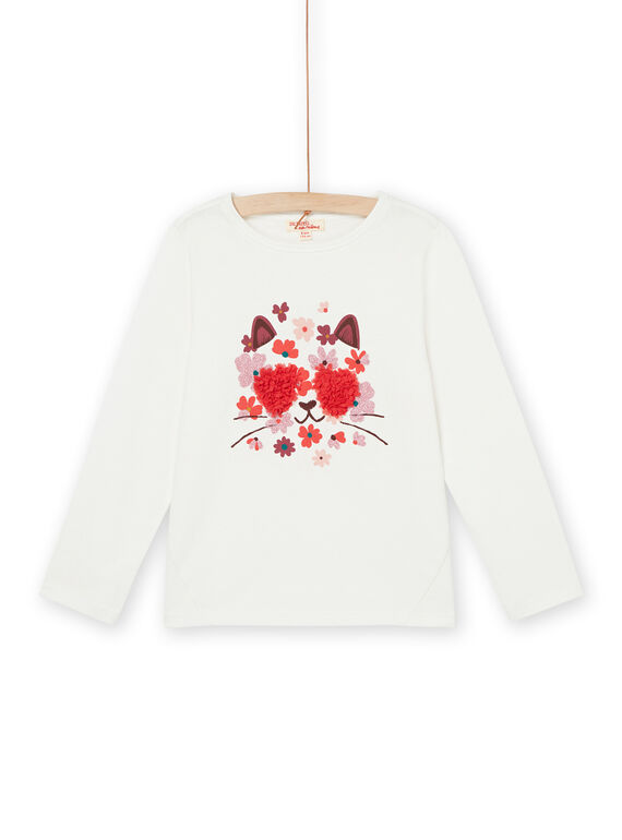 Long sleeve t-shirt with cat animation PAPRITEE1 / 22W901P2TML001