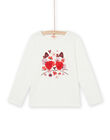 Long sleeve t-shirt with cat animation PAPRITEE1 / 22W901P2TML001