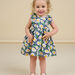Baby girl floral print dress and bloomer