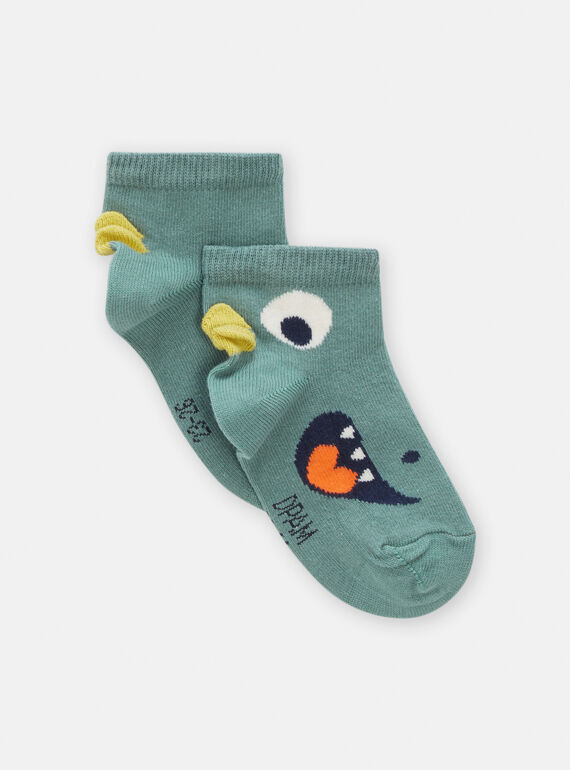 Baby boy lime-green dinosaur socks TYUVERCHO / 24SI1083SOQG619