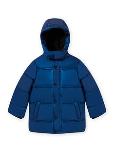 Child boy's metallic blue jacket MOGRODOU3 / 21W90262D3E717