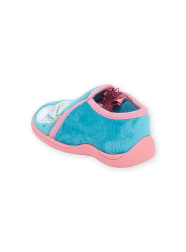 Baby girl azure and pink butterfly slippers NIPANTPAPILL / 22KK3723D0AC201