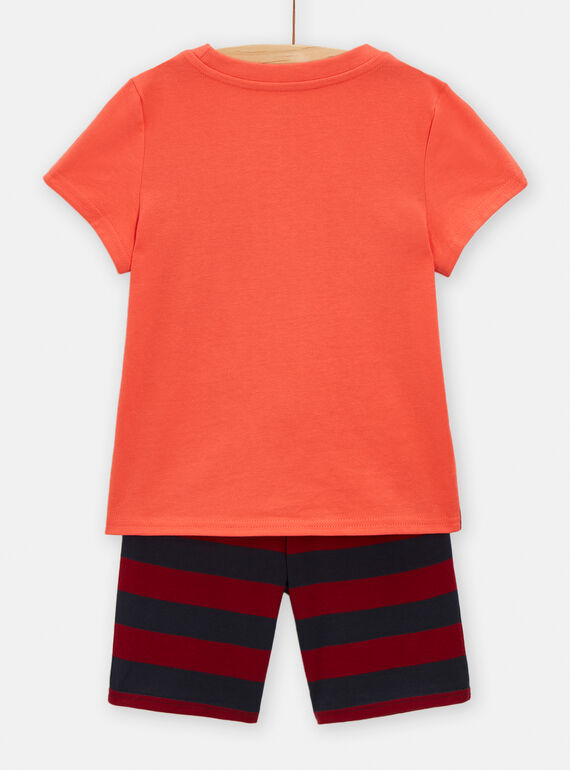 Boy's pumpkin and glow-in-the-dark pyjamas TEGOPYCRAC / 24SH1251PYJ405