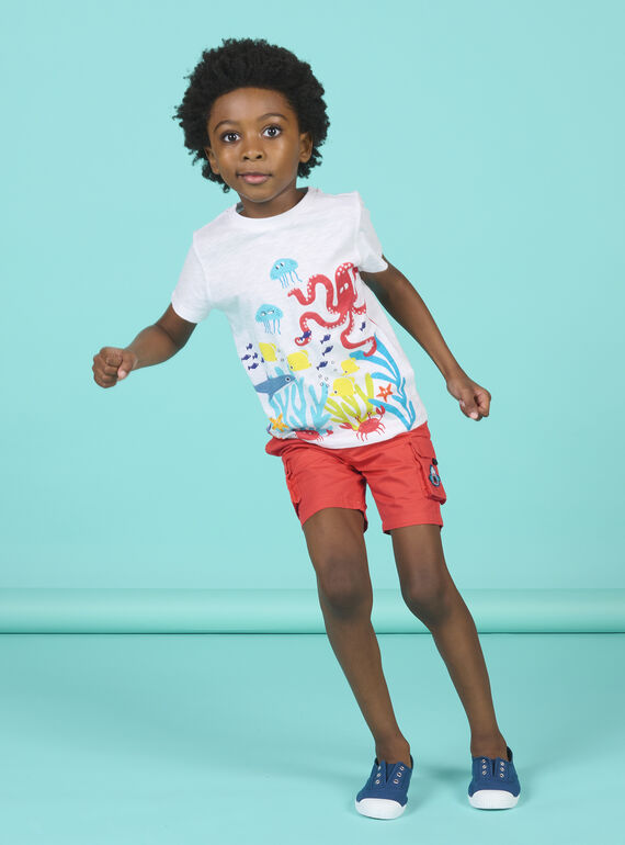 Child Boy Red Bermuda Shorts NOFICBER2 / 22S902U4BERF524