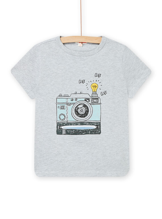 Child boy's grey t-shirt with camera motif NOSANTI4 / 22S902S2TMCJ920