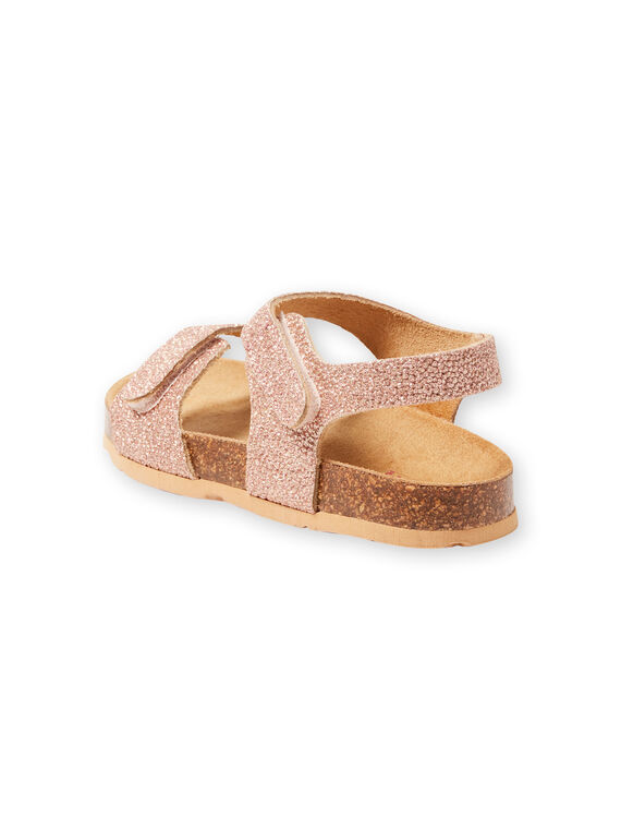 Pink gold sandals for baby girls LFNUGOLD / 21KK3556D0EK009