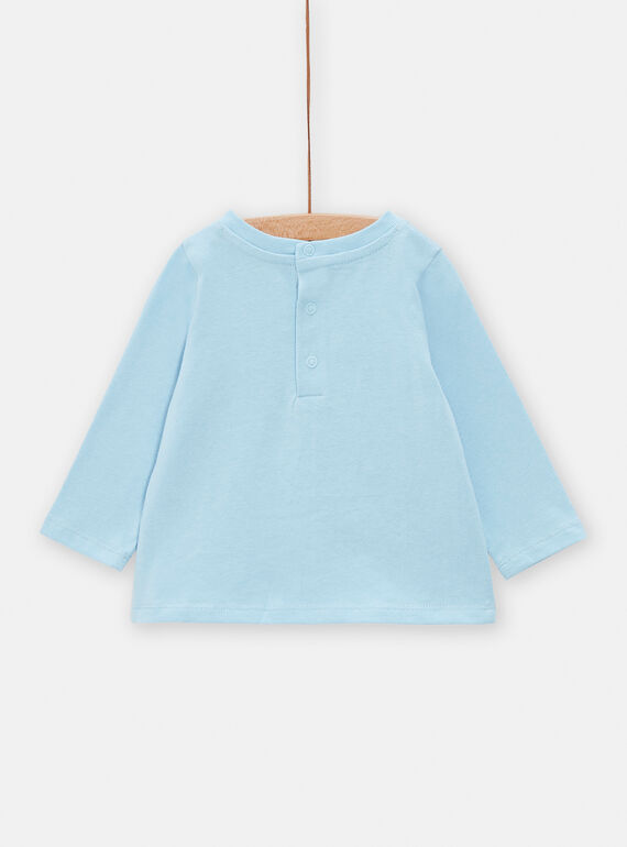 Sky blue TEE SHIRT LS TUDETEE3 / 24SG10J2TMLC201