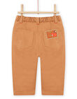 Baby boy brown teddy bear pants MUFUNPAN2 / 21WG10M2PANI820