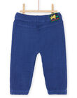 Blue majorelle pants with zebra print RUNAUPAN3 / 23SG10N3PANC231