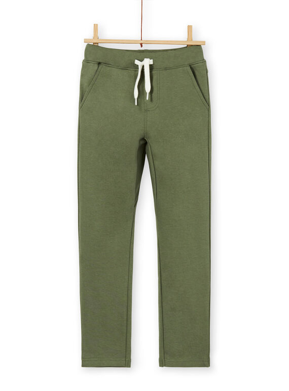 Green cotton pants boy child LOJOPAN2 / 21S90234PANG631
