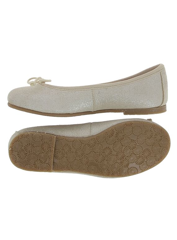 Girls' leather ballet pumps CFBALBO1 / 18SK35W6D41954