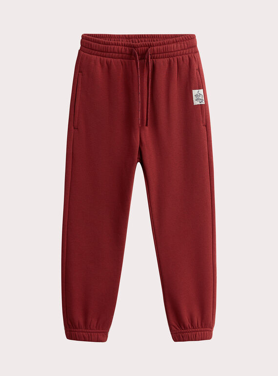 Ruby red jogging bottoms for boys  VOJOJOB2 / 24W902G3JGBF529