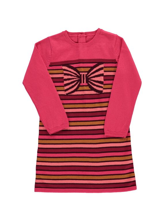 Girls' sweater dress DAPINROB3 / 18W901P3ROB099