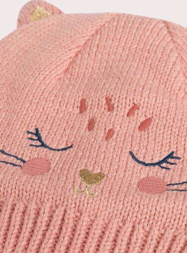  Pink hat animation cat for baby girl  VYIDOUBON2 / 24WI09M1BON030