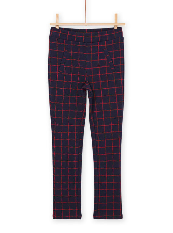 Blue and red checkered soft pants PAJOMIL2 / 22W901D1PAN070